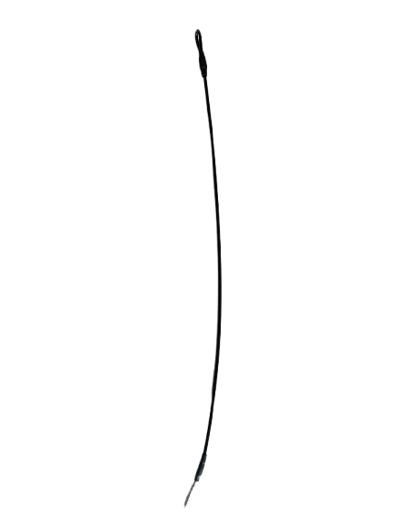 Lanière antivol avec boucle et clou - longueur 25 cm, câble noir pour protection contre le vol.