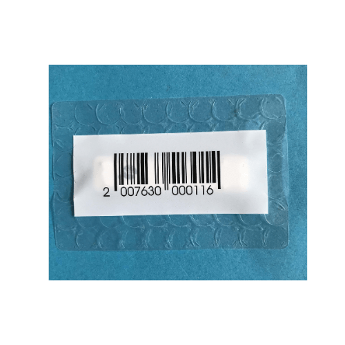 Etiqueta antirrobo autoadhesiva transparente rectangular Stanley© - Sensormatic© - AM 58 Khz