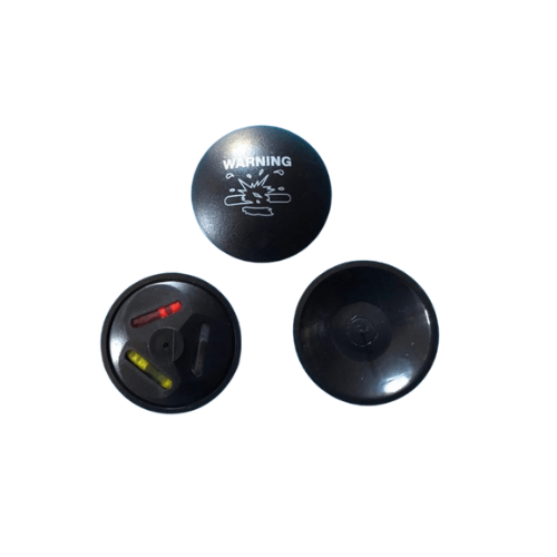 Badge antivol rigide Dôme avec encre, dimensions Ø 53 mm, couleur noir, fermeture Super Lock.